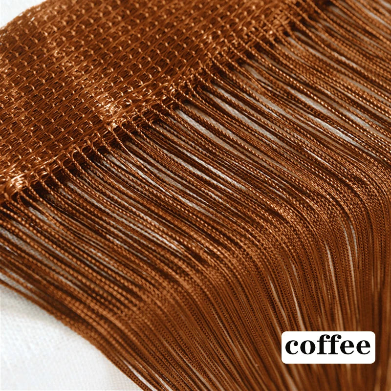 Thread Curtain Divider - 100CM x 200CM String Tassel Panel for Living Room Door Window - ZOOMNSTORE