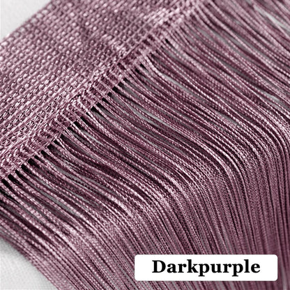 Thread Curtain Divider - 100CM x 200CM String Tassel Panel for Living Room Door Window - ZOOMNSTORE