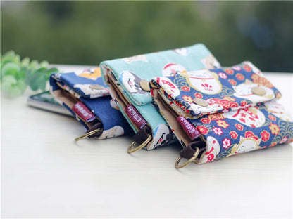 Handmade Three-Fold Fabric Wallet - Multi-Function Zipper Purse for Teens and Adults - ZOOMNSTORE