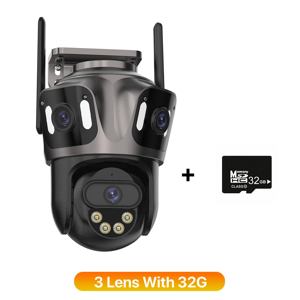 4K Outdoor PTZ WiFi IP Camera - Dual Lens with AI Human Detection IP66 Waterproof CCTV - ZOOMNSTORE