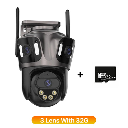 4K Outdoor PTZ WiFi IP Camera - Dual Lens with AI Human Detection IP66 Waterproof CCTV - ZOOMNSTORE