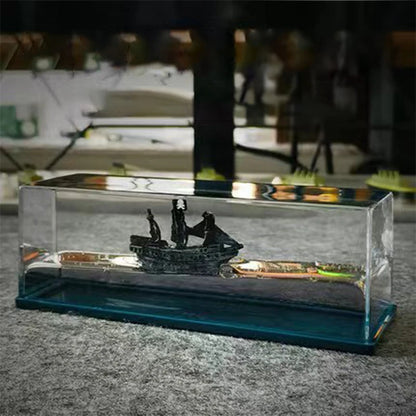 Titanic Black Pearl Drifting Ship Ornament - Dinosaur Era Style Desktop Decoration Gift - ZOOMNSTORE