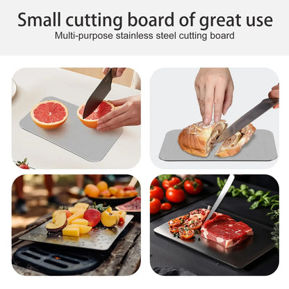 Titanium Cutting Board - Double-Sided Stainless Steel Chopping Board for Meat  Fruit - ZOOMNSTORE