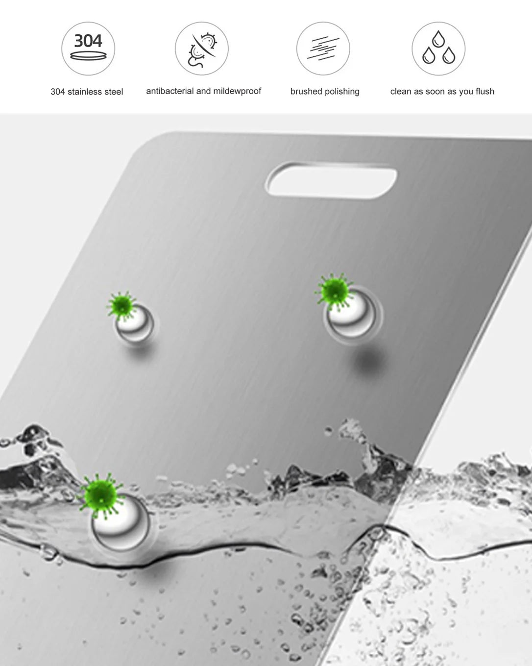 Titanium Cutting Board - Double-Sided Stainless Steel Chopping Board for Meat  Fruit - ZOOMNSTORE