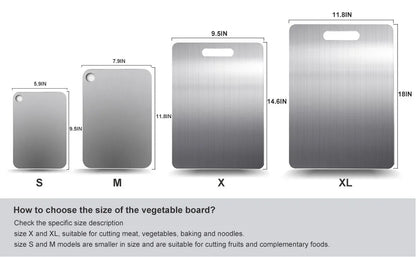 Titanium Cutting Board - Double-Sided Stainless Steel Chopping Board for Meat  Fruit - ZOOMNSTORE