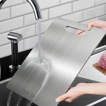 Titanium Cutting Board - Double-Sided Stainless Steel Chopping Board for Meat  Fruit - ZOOMNSTORE