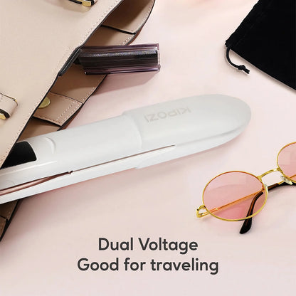 Titanium Flat Iron - Professional Hair Straightener With Digital LCD Display & Wide Plates - ZOOMNSTORE