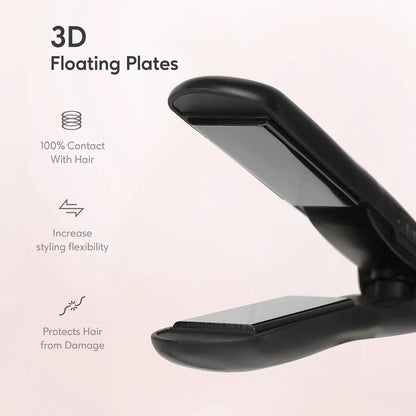 Titanium Flat Iron - Professional Hair Straightener With Digital LCD Display & Wide Plates - ZOOMNSTORE