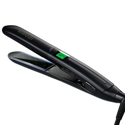 Titanium Flat Iron - Professional Hair Straightener With Digital LCD Display & Wide Plates - ZOOMNSTORE