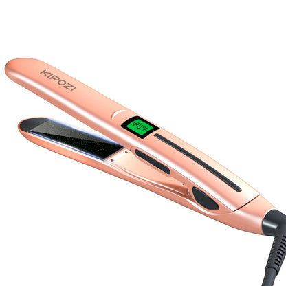 Titanium Flat Iron - Professional Hair Straightener With Digital LCD Display & Wide Plates - ZOOMNSTORE