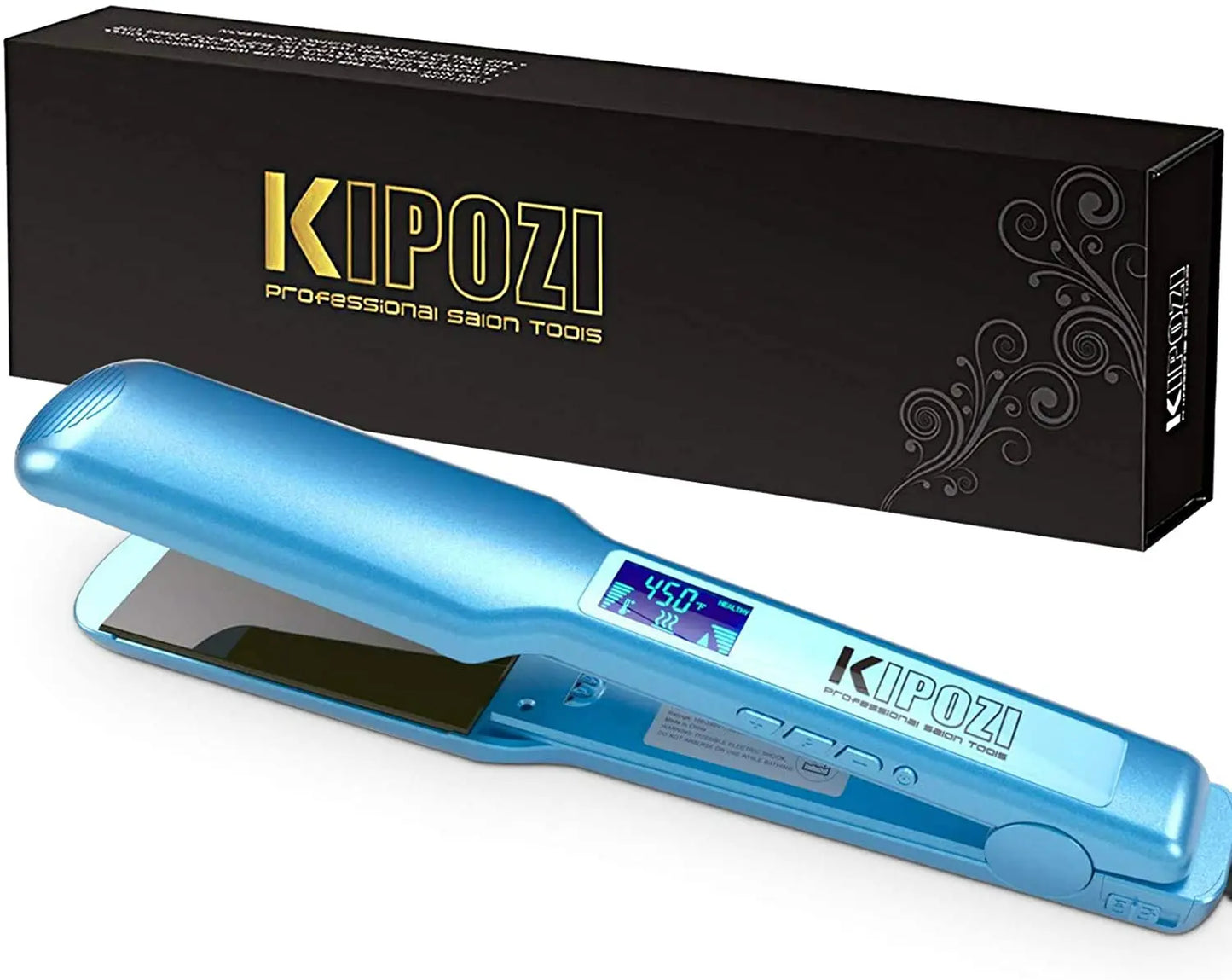 Titanium Hair Straightener - Professional Flat Iron with Digital LCD Display & Dual Voltage - ZOOMNSTORE