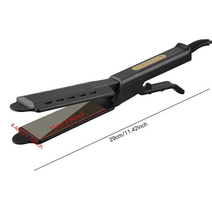 Titanium Hair Straightener - Wide Plate Flat Iron With Adjustable Temperature & Tourmaline Ceramic Plates - ZOOMNSTORE