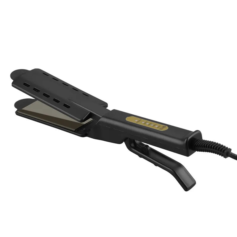 Titanium Hair Straightener - Wide Plate Flat Iron With Adjustable Temperature & Tourmaline Ceramic Plates - ZOOMNSTORE
