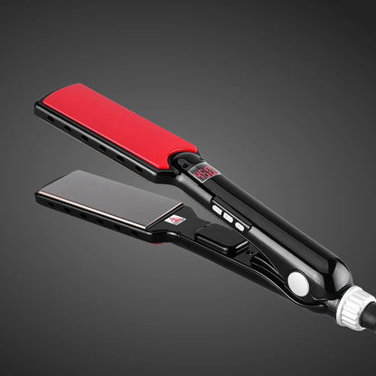 Titanium Hair Straightener | High Temperature Iron With Nano Titanium Plates & Dual Voltage - ZOOMNSTORE