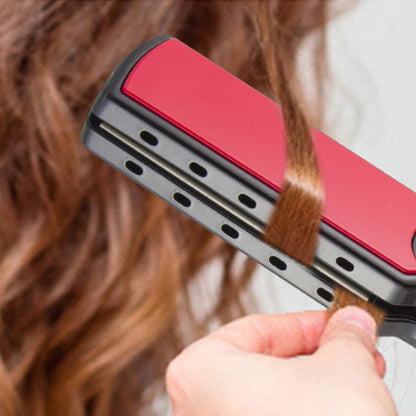 Titanium Hair Straightener | High Temperature Iron With Nano Titanium Plates & Dual Voltage - ZOOMNSTORE