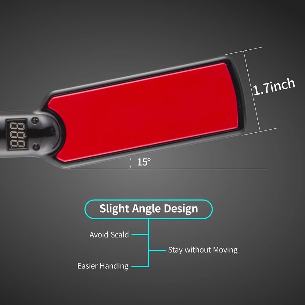 Titanium Hair Straightener | High Temperature Iron With Nano Titanium Plates & Dual Voltage - ZOOMNSTORE