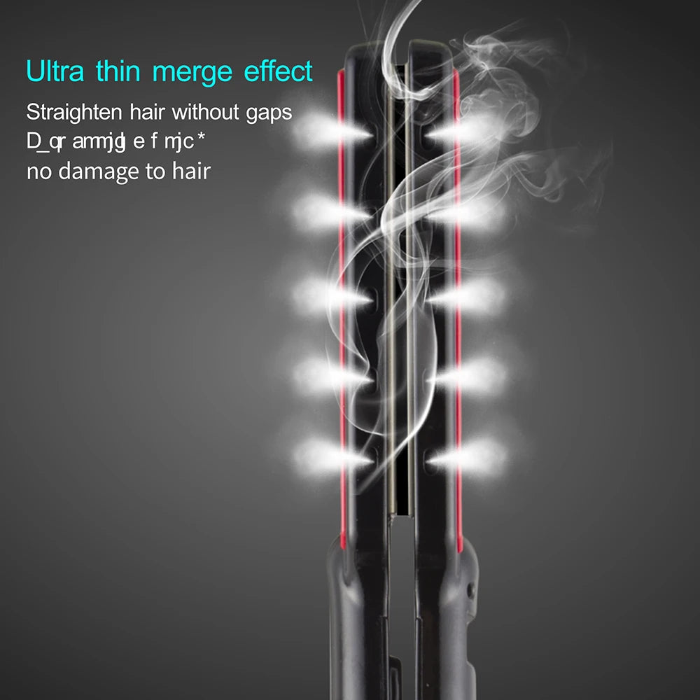 Titanium Hair Straightener | High Temperature Iron With Nano Titanium Plates & Dual Voltage - ZOOMNSTORE