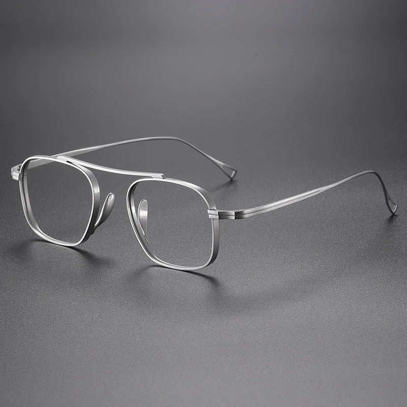 Titanium Reading Glasses – Retro Square Frames With Anti Glare Lenses | Unisex Fashion Eyewear - ZOOMNSTORE