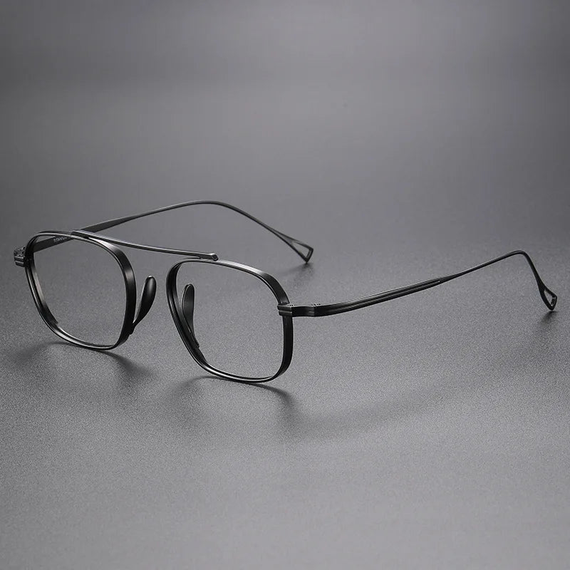 Titanium Reading Glasses – Retro Square Frames With Anti Glare Lenses | Unisex Fashion Eyewear - ZOOMNSTORE