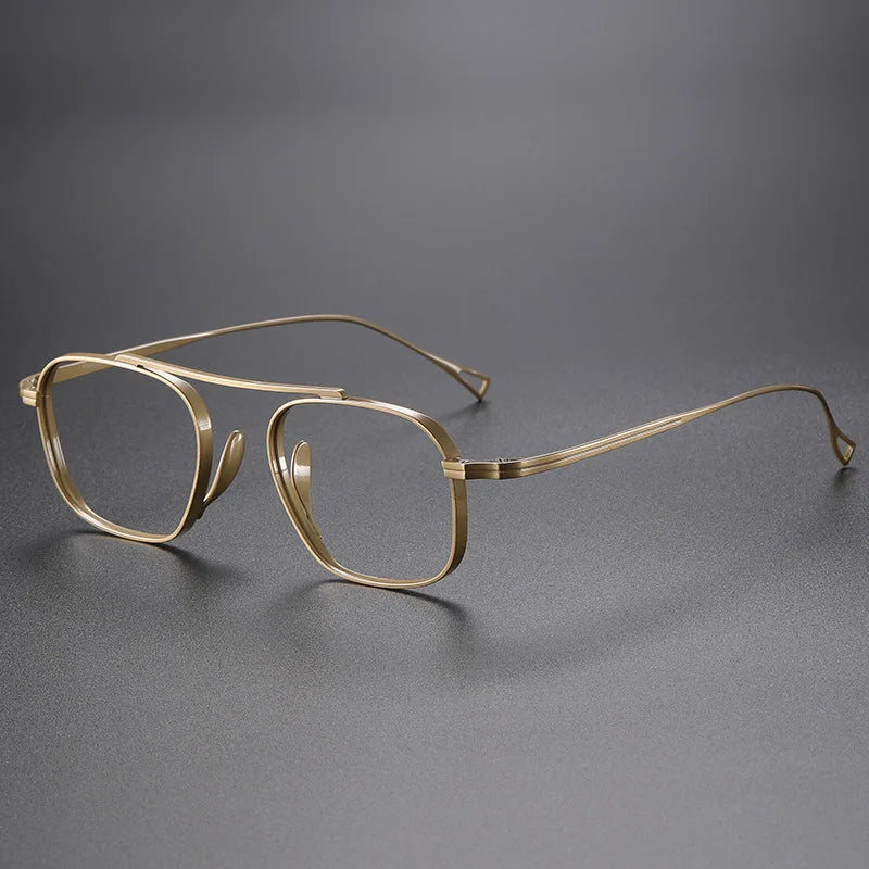 Titanium Reading Glasses – Retro Square Frames With Anti Glare Lenses | Unisex Fashion Eyewear - ZOOMNSTORE