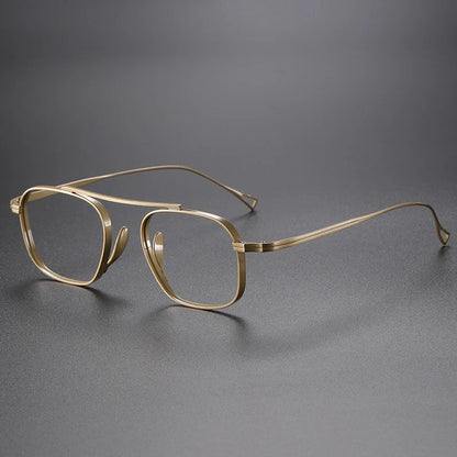 Titanium Reading Glasses – Retro Square Frames With Anti Glare Lenses | Unisex Fashion Eyewear - ZOOMNSTORE