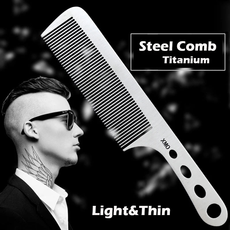 Titanium Steel Comb – Professional Hairdressing Salon Tool | Ultra Thin, Anti Static - ZOOMNSTORE