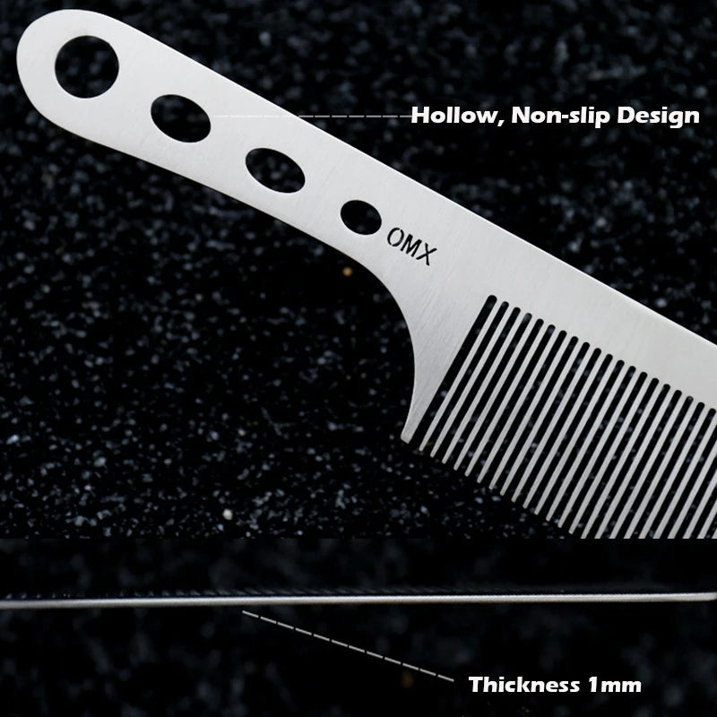 Titanium Steel Comb – Professional Hairdressing Salon Tool | Ultra Thin, Anti Static - ZOOMNSTORE
