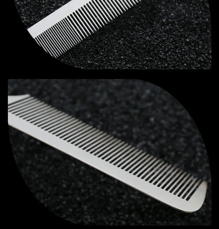 Titanium Steel Comb – Professional Hairdressing Salon Tool | Ultra Thin, Anti Static - ZOOMNSTORE