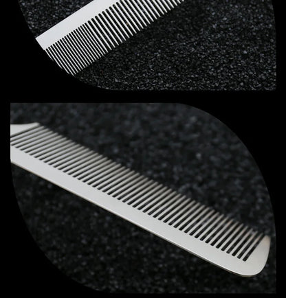 Titanium Steel Comb – Professional Hairdressing Salon Tool | Ultra Thin, Anti Static - ZOOMNSTORE