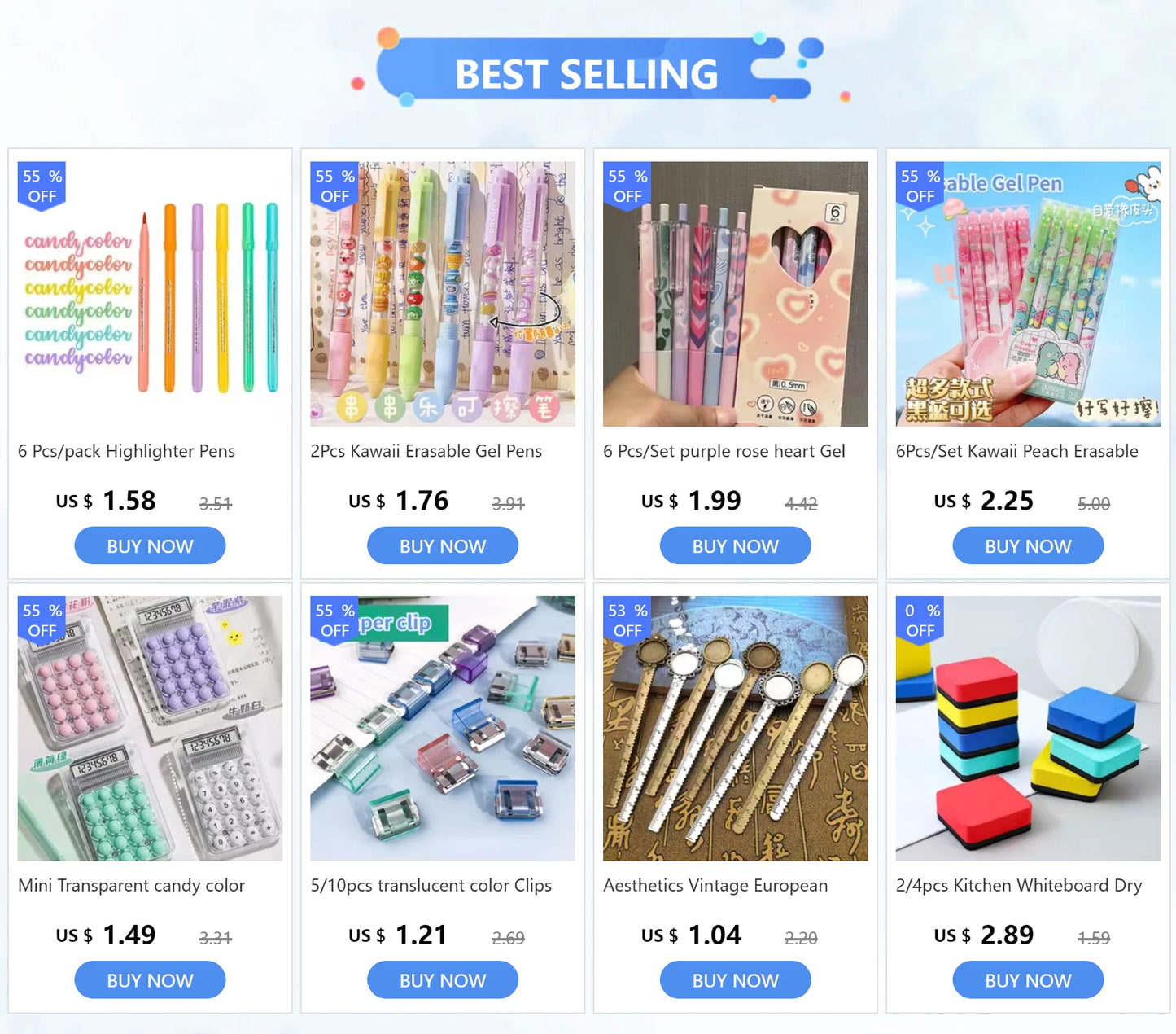 Multicolor Lined Sticky Notes - 50 Sheets Portable Memo Pad Kawaii Stationery - ZOOMNSTORE