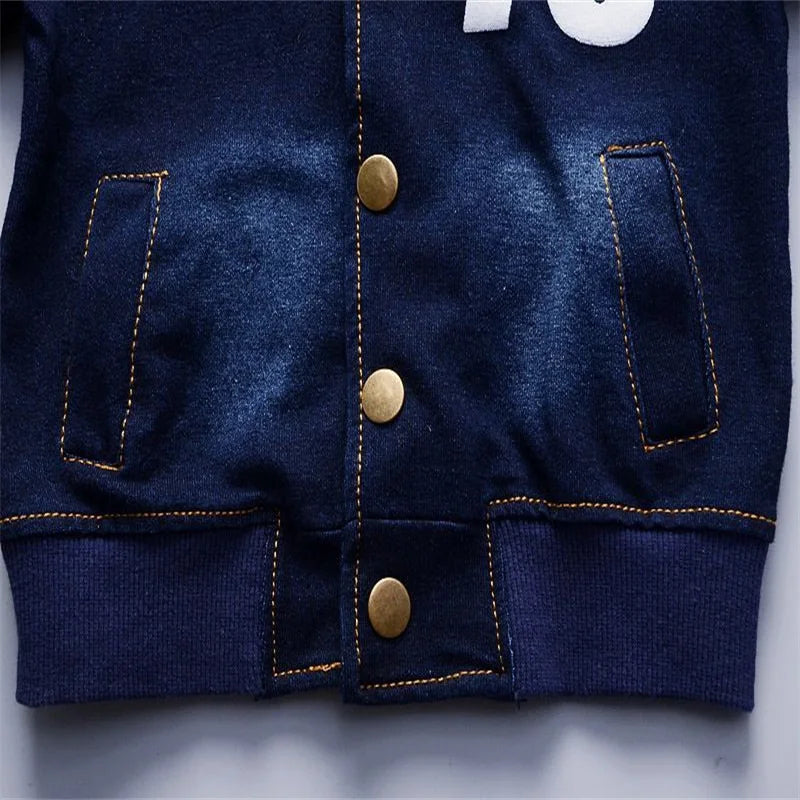 Toddler Boys Clothing Set – Cotton Printed Coat & Elastic Jeans Suit for Spring - ZOOMNSTORE