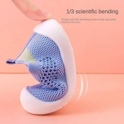 Breathable Knitted Toddler Sneakers - Boys  Girls Slip-On Casual Shoes - ZOOMNSTORE