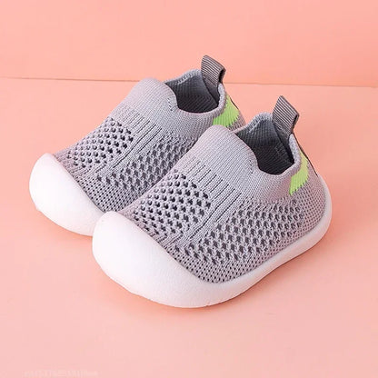 Breathable Knitted Toddler Sneakers - Boys  Girls Slip-On Casual Shoes - ZOOMNSTORE