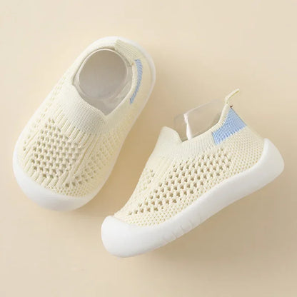 Breathable Knitted Toddler Sneakers - Boys  Girls Slip-On Casual Shoes - ZOOMNSTORE