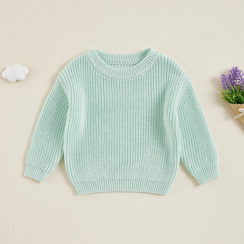 Toddler Cable Knit Sweater - Unisex Kids Pullover With Diamond Pattern Design - ZOOMNSTORE