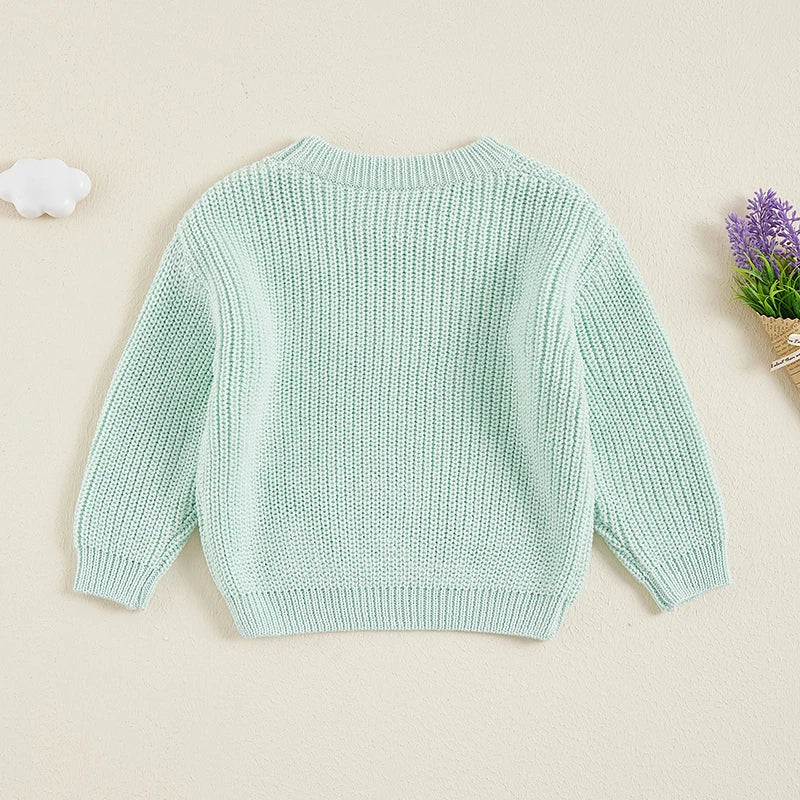 Toddler Cable Knit Sweater - Unisex Kids Pullover With Diamond Pattern Design - ZOOMNSTORE
