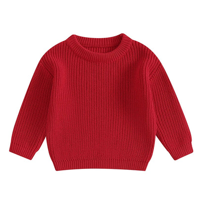 Toddler Cable Knit Sweater - Unisex Kids Pullover With Diamond Pattern Design - ZOOMNSTORE