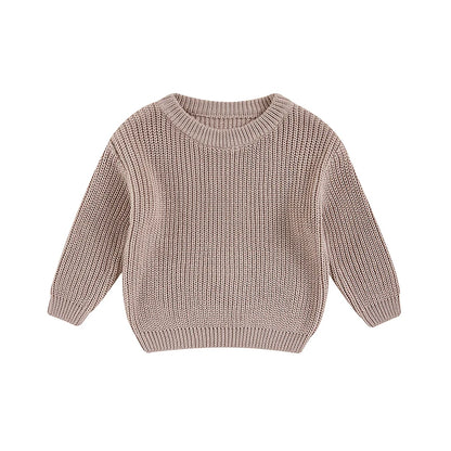 Toddler Cable Knit Sweater - Unisex Kids Pullover With Diamond Pattern Design - ZOOMNSTORE