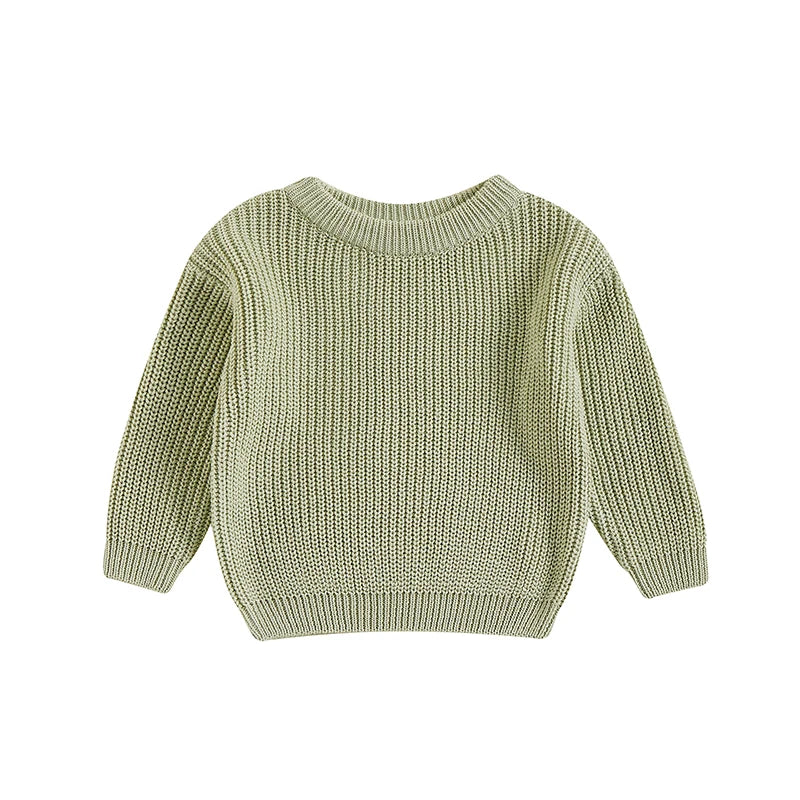 Toddler Cable Knit Sweater - Unisex Kids Pullover With Diamond Pattern Design - ZOOMNSTORE