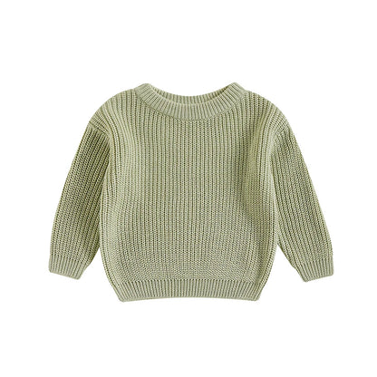 Toddler Cable Knit Sweater - Unisex Kids Pullover With Diamond Pattern Design - ZOOMNSTORE