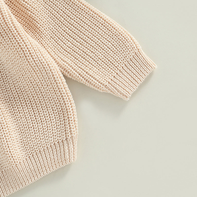 Toddler Crew Neck Sweaters - Soft Warm Knit Pullovers For Kids, Machine Washable - ZOOMNSTORE