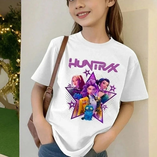 Kpop Demon Hunters Tee - Funny Toddler Girl T-Shirt Summer Harajuku Top - ZOOMNSTORE