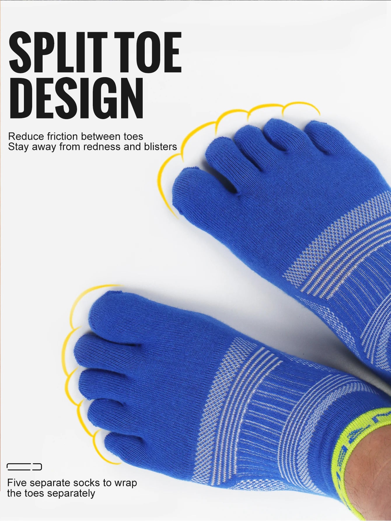 Toe Socks Running - Breathable Five Finger Athletic Socks With Compression Arch Support - ZOOMNSTORE
