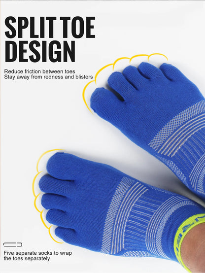 Toe Socks Running - Breathable Five Finger Athletic Socks With Compression Arch Support - ZOOMNSTORE