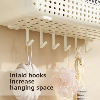 Wall Mounted Toilet Storage Rack - No Drill Bathroom Vanity Organizer - ZOOMNSTORE