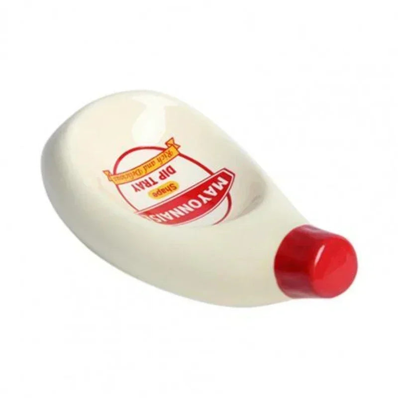 Tomato Shaped Ceramic Sauce Dish - Creative Salad Dressing Plate - ZOOMNSTORE