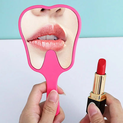 Tooth Shaped Mirror - Durable Handheld Makeup Mirror, Cute Dental Gift - ZOOMNSTORE