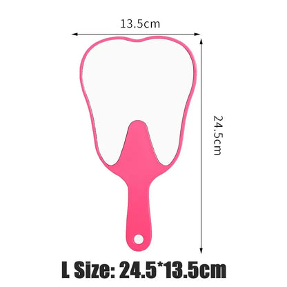 Tooth Shaped Mirror - Durable Handheld Makeup Mirror, Cute Dental Gift - ZOOMNSTORE