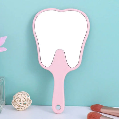 Tooth Shaped Mirror - Durable Handheld Makeup Mirror, Cute Dental Gift - ZOOMNSTORE