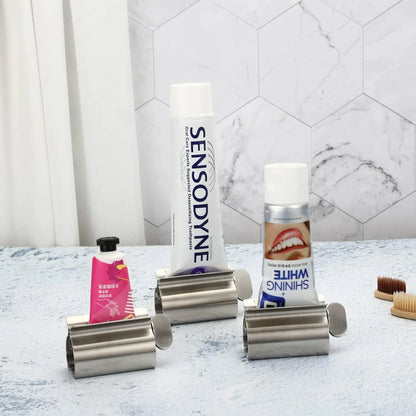 Stainless Steel Ointment Dispenser - Toothpaste Squeezer  Roller for Cosmetics - ZOOMNSTORE